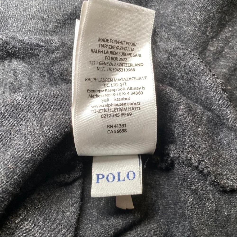 Polo‎ Ralph Lauren Mens XL Charcoal Gray Heather Crewneck Short Sleeve T-Shirt